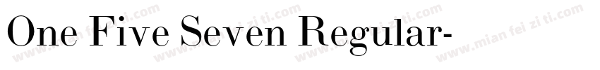 One Five Seven Regular字体转换